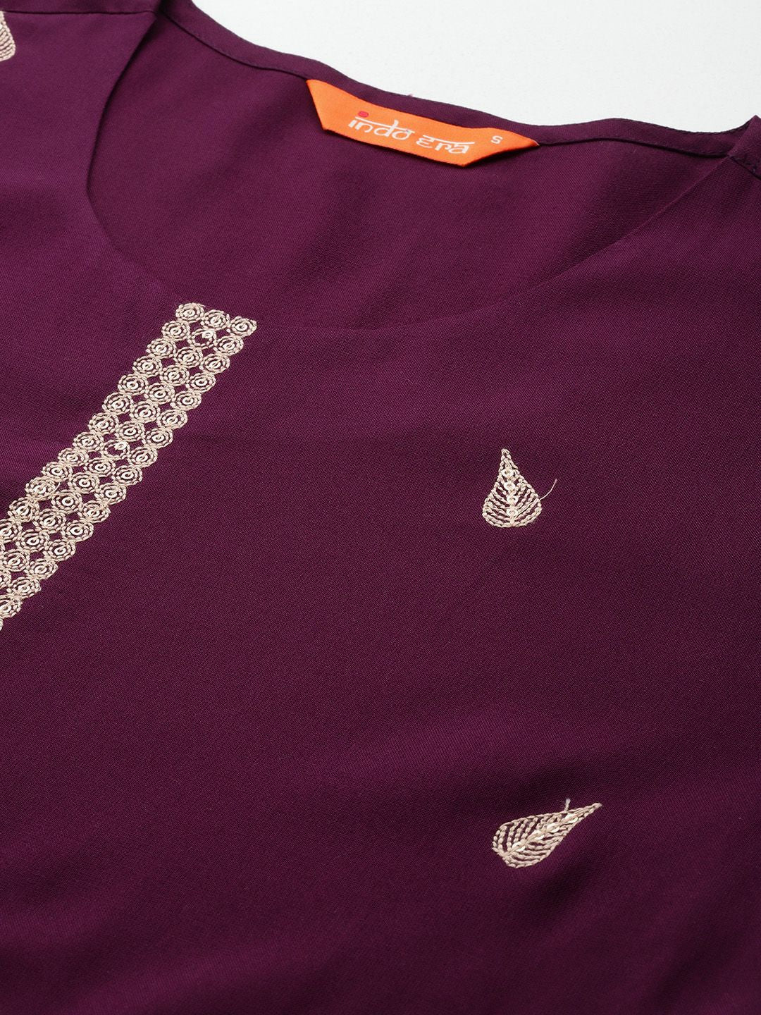 Indo Era Ethnic Motifs Embroidered Sequinned Kurta with Trousers | Grocsy