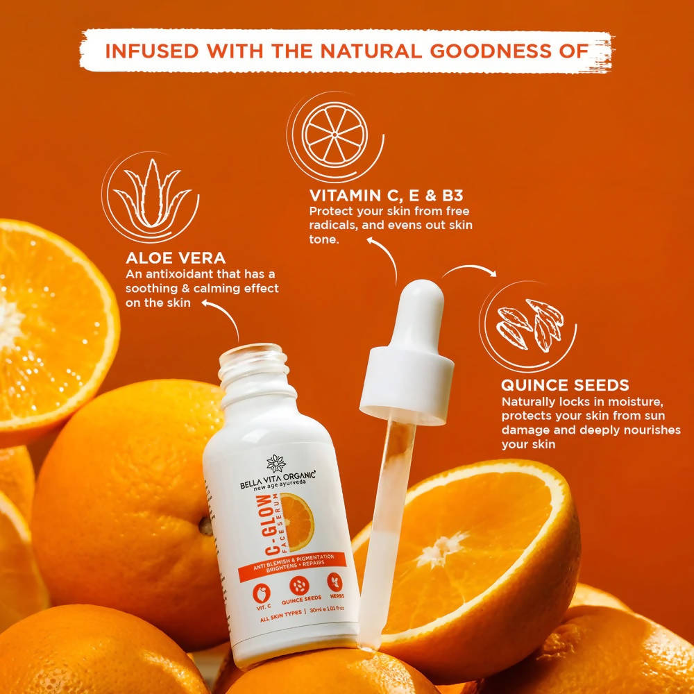 Bella Vita Organic C-Glow Face Serum | Grocsy