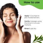 Pilgrim Australian Tea Tree & 1% Salicylic Acid Foaming Face Wash with Brush For Oily Skin, Acne And Pimples | Grocsy