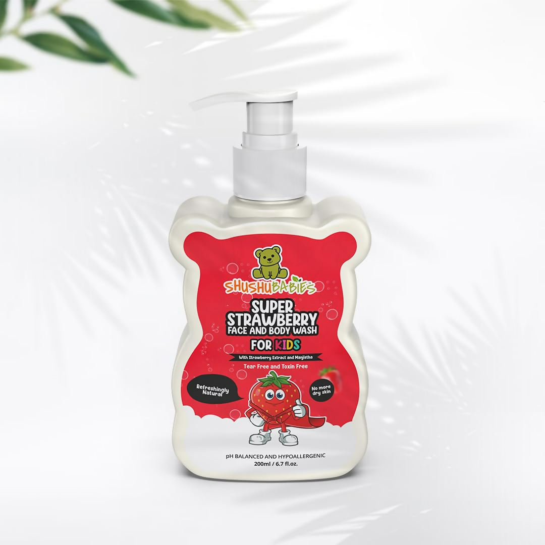 ShuShu Babies Super Strawberry Face and Body Wash (under 4-12 Years) | Grocsy