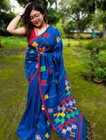 Exclusive Collection Multy Beautiful Cotton Applique Work Saree | Grocsy