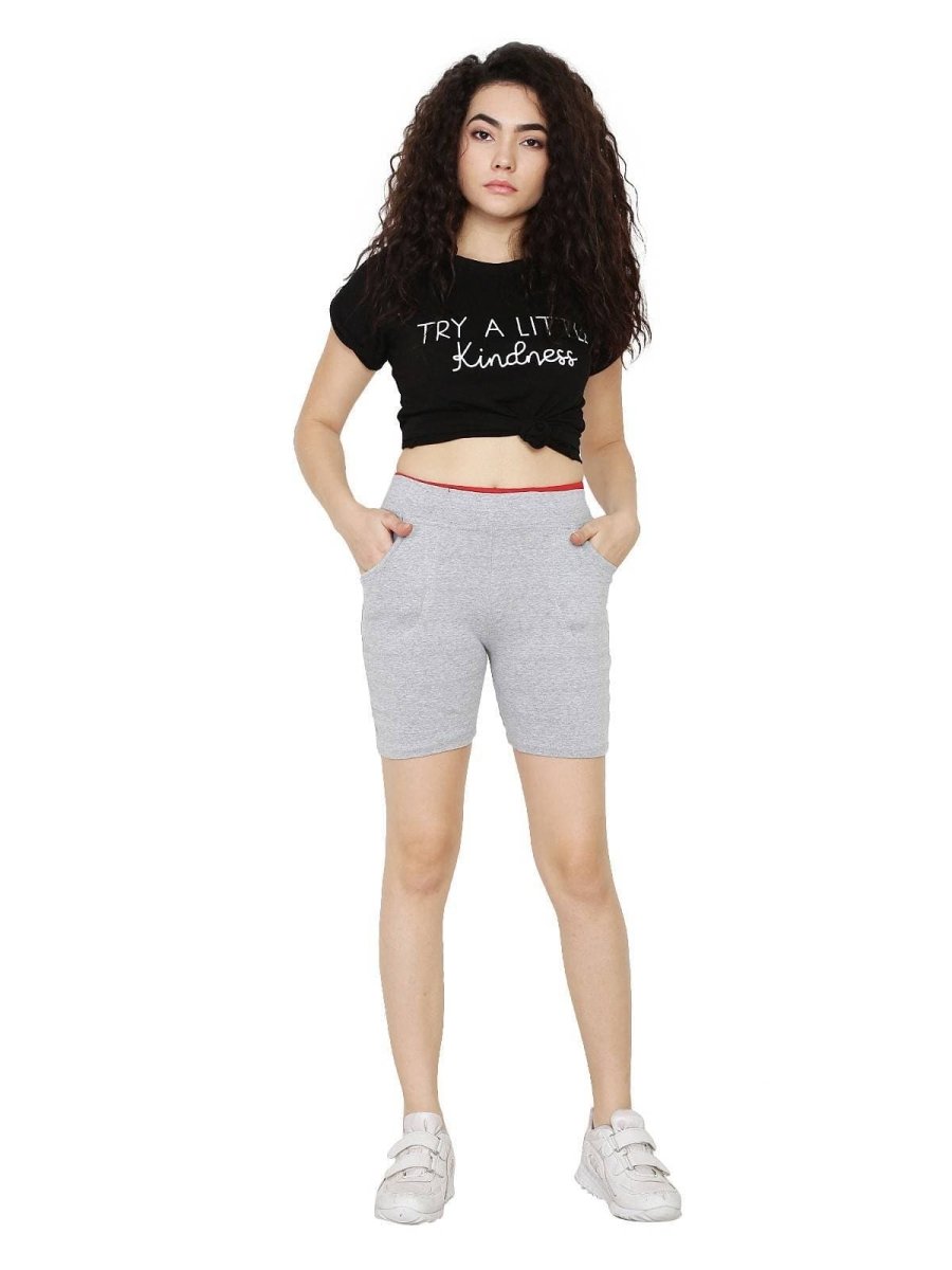 Asmaani Silver Color Short Pant with Two Side Pockets | Grocsy