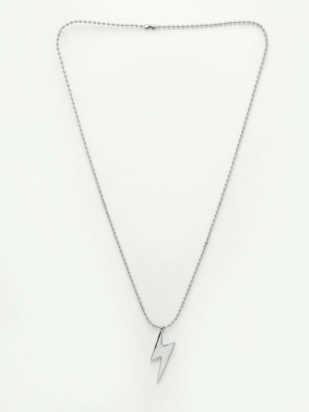 NVR Men's Set of 2 Black & Silver Flash Pendent With Chain | Grocsy