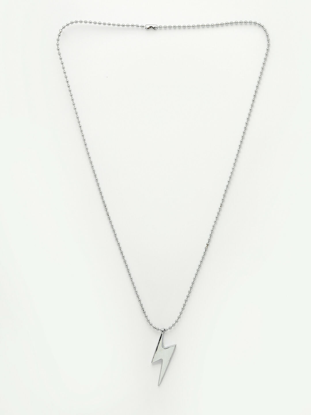 NVR Men's Set of 2 Black & Silver Flash Pendent With Chain | Grocsy