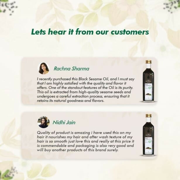 Farm Naturelle Wood Pressed Black Sesame Oil | Grocsy
