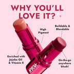 Nykaa Cosmetics Get Cheeky Blush Stick - Rosy Rush | Grocsy