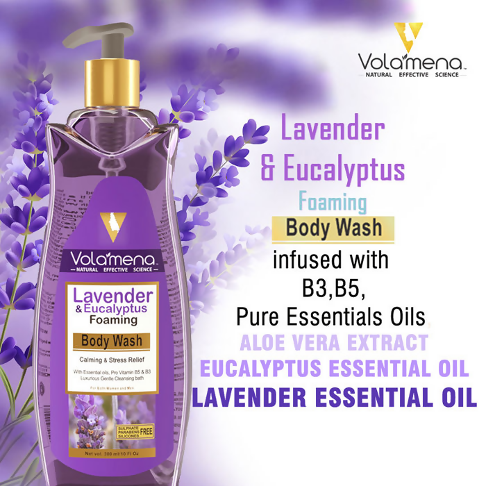 Volamena Lavender & Eucalyptus Foaming Body Wash | Grocsy