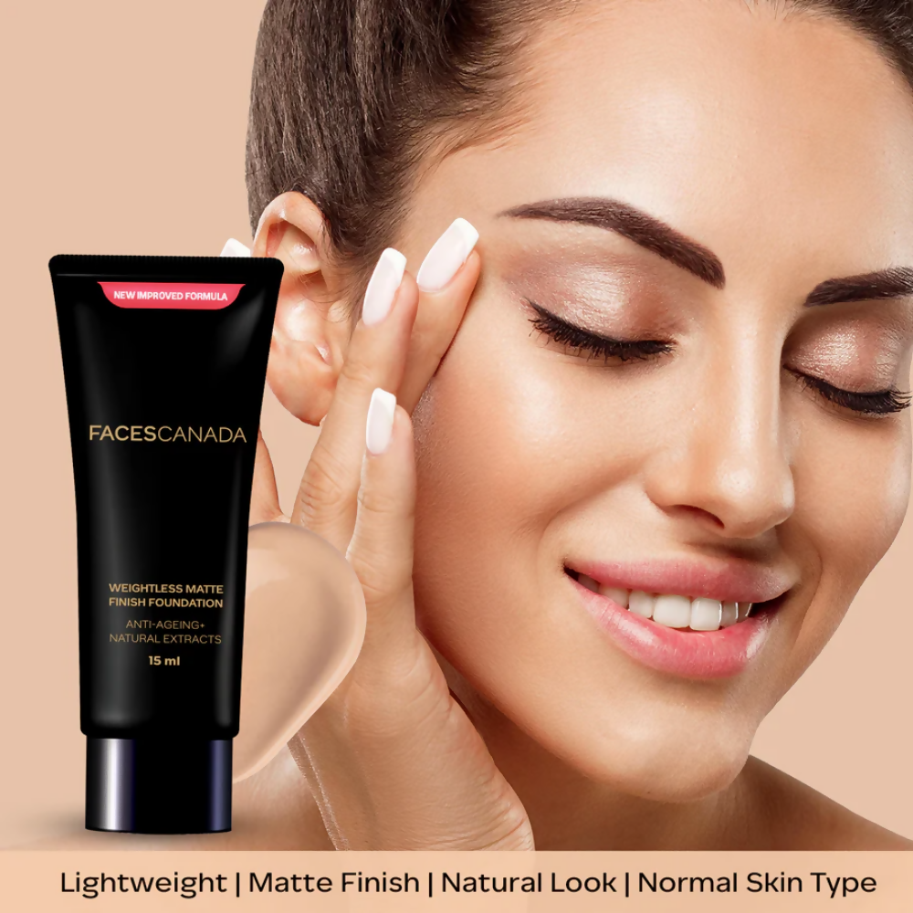 Faces Canada Weightless Matte Finish Foundation - Medium Natural 022 | Grocsy