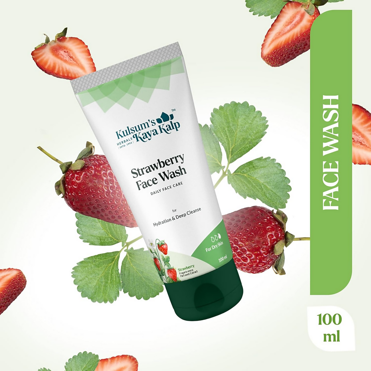 Kulsum's Kaya Kalp Straberry Face Wash For Hydration & Deep Cleanse | Grocsy
