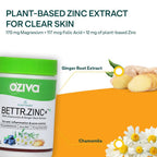 OZiva Plant Based Bettr.Zinc+ With Chamomile & Ginger Root Extract | Grocsy