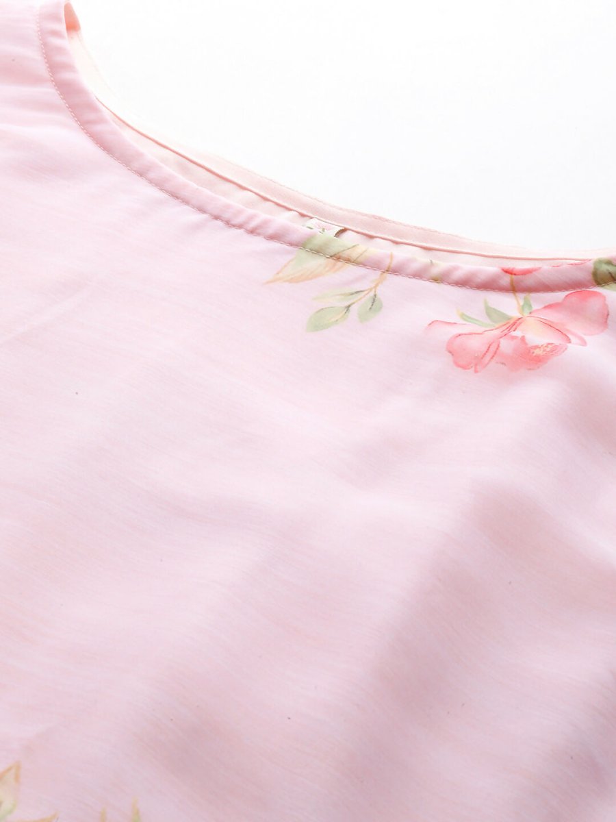 Ahalyaa Women's Traditional wear Ethnic Dress - Pink | Grocsy