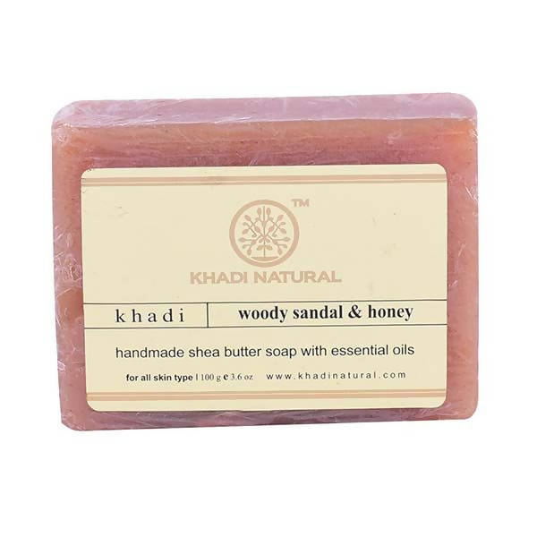 Khadi Natural Woody Sandal & Honey Soap | Grocsy