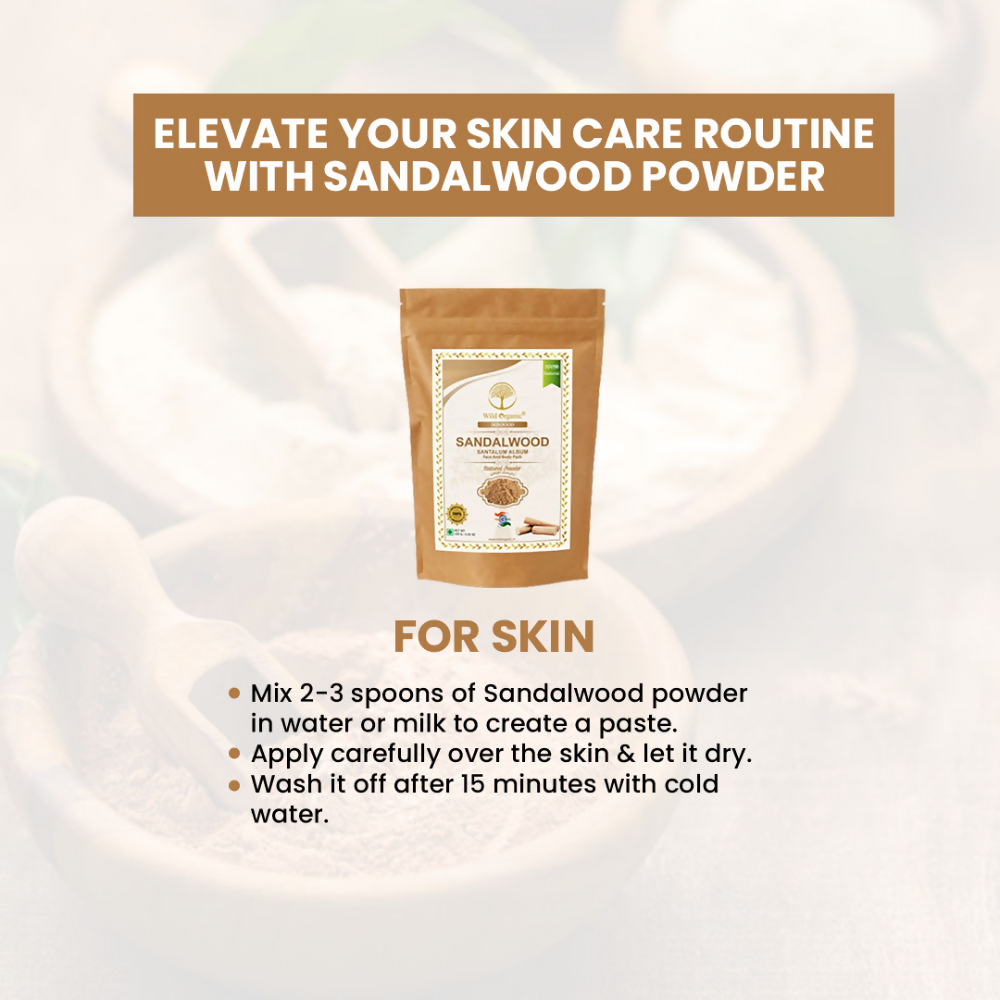 Wild Organic Sandalwood Powder for Skin Brightening Face And Body Pack | Grocsy