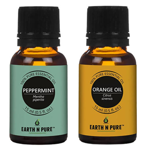 Earth N Pure Orange & Peppermint Essential Oils | Grocsy