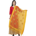 A R Silk Tissue Zari Emb. Fancy Dupatta Color Yellow Dupatta or Chunni | Grocsy