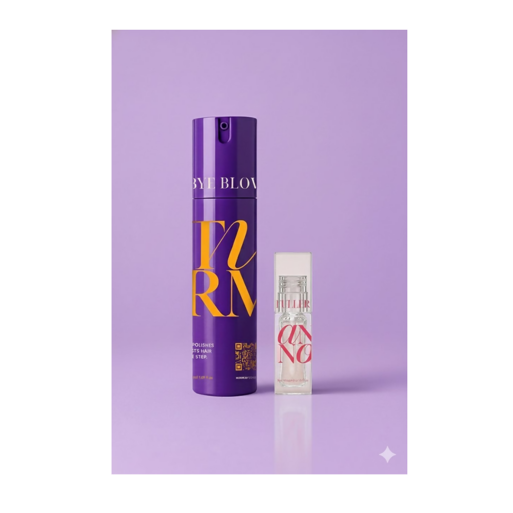 Antinorm Bye Bye Blow Dry Hair Serum and Fuller Without Filler Lip Balm Combo | Grocsy
