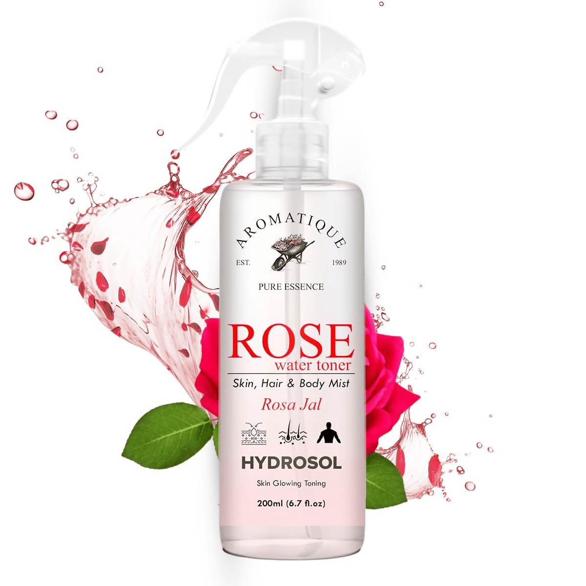 Aromatique Rose Water Spray For Face, Rose Water Toner | Grocsy