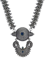 Joban Fashion Women Long Pattern Silver Tone Brass Necklace | Grocsy