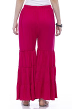 Mominos Fashion Reyon Cotton Magenta Palazzo | Grocsy