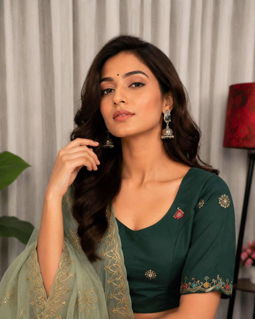 Lehenga Mart Green Designer Navratri Lehenga Choli for Women | Grocsy