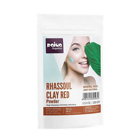 Paiya Organics Rhassoul Red Clay Powder Face Pack | Grocsy