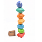 Nesta Toys Wooden Balancing Stones, Rainbow Stacking Toy for Kids, Montessori Toy (8 Pcs) | Grocsy