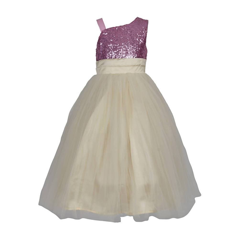 Asmaani Baby Girl's white Color Satin A-Line Maxi Full Length Dress (AS-DRESS-22017) | Grocsy