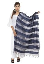 Mominos Fashion Moeza Cotton Payal Design Navy Blue Dupatta | Grocsy
