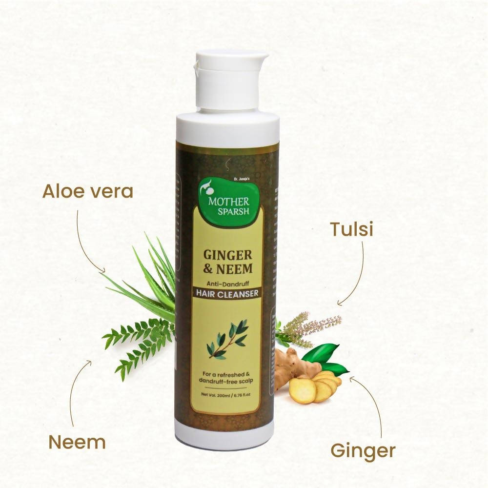 Mother Sparsh Ginger & Neem Anti-Dandruff Hair Cleanser | Grocsy