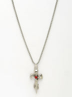 NVR Men's Silver-Plated Stainless Steel Pendant with Chain | Grocsy
