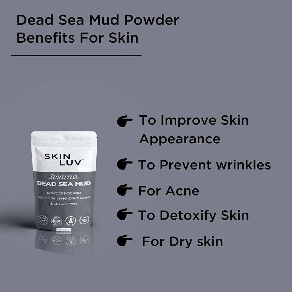 SkinLuv Swarna Dead Sea Mud Powder For Skin | Grocsy
