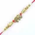 Ethnic Elephant Pearl Rakhi & Soan Papdi | Grocsy