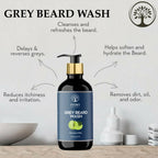 Ivory Natural Grey Beard Wash For Beard Graying And Restoring Beard'S Natural Black Shade | Grocsy