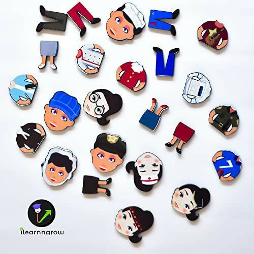 iLearnngrow Dress The Professional - Interactive & Fun Board Game for Recognition of Different Professions and Develop Cognitive Skills for Kids | Grocsy