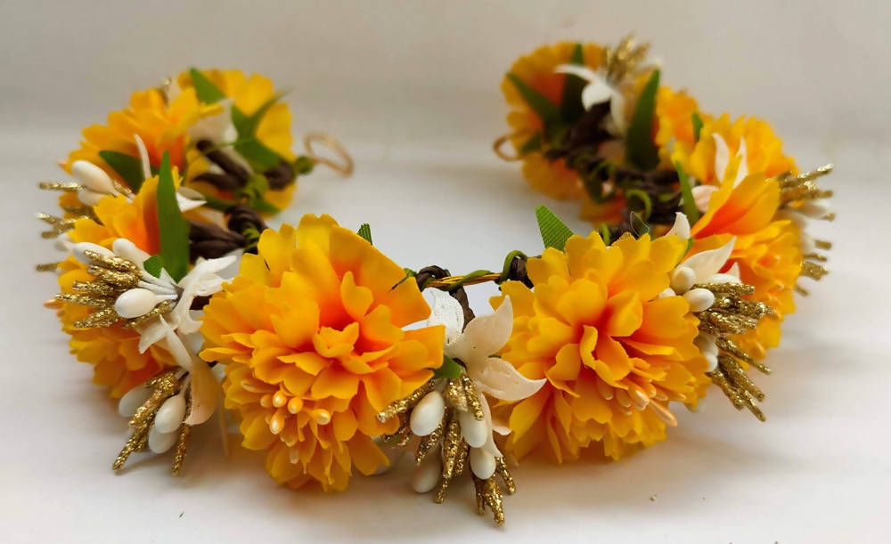 Yellow Bridal Flower Hair Accessories | Grocsy