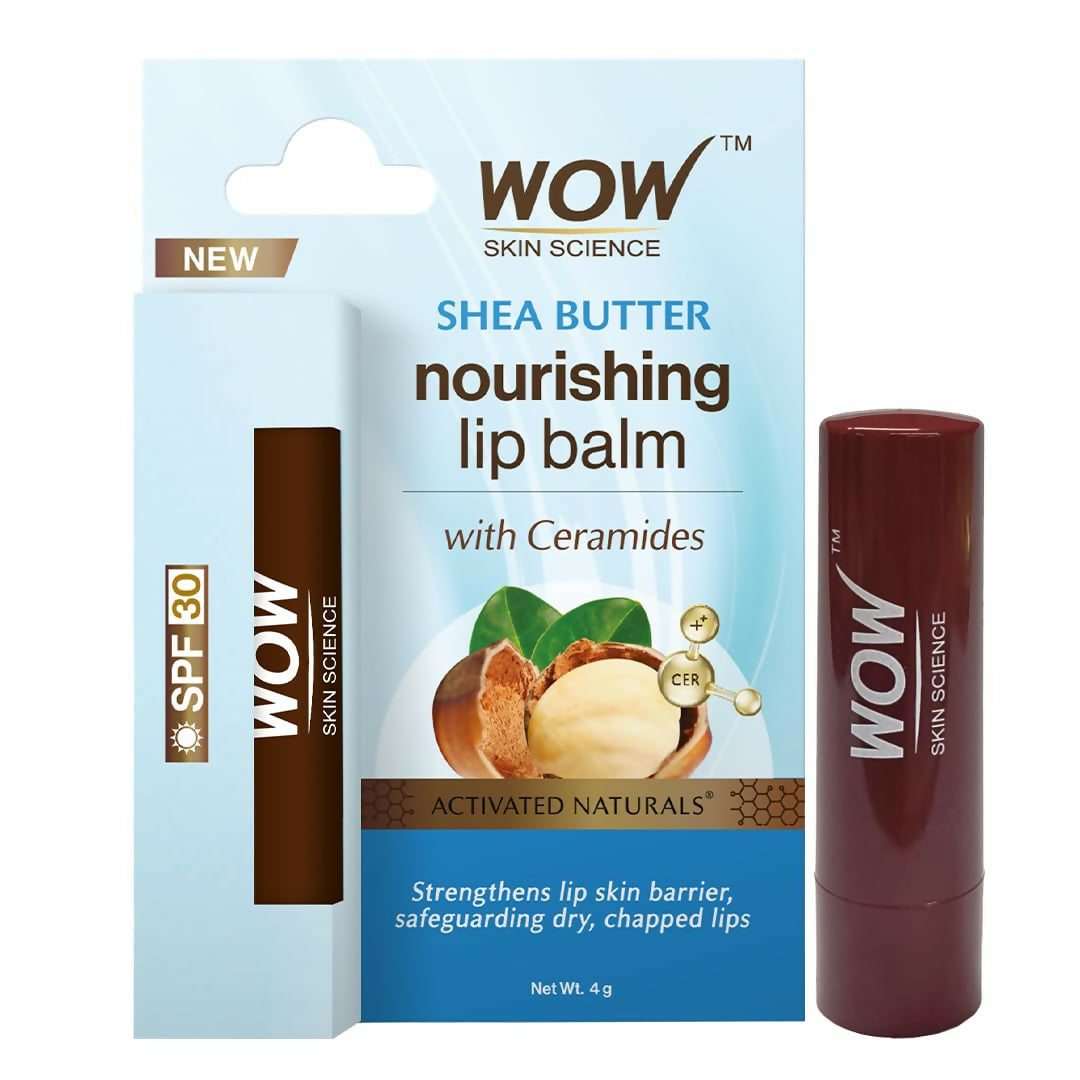 WOW Skin Science Shea Butter Nourishing Lip Balm SPF 30 with Ceramides | Grocsy