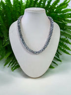 Inhanns Noor-E-Jalwa – Handmade Crystal Bead Necklace -Adjustable - Titanium | Grocsy