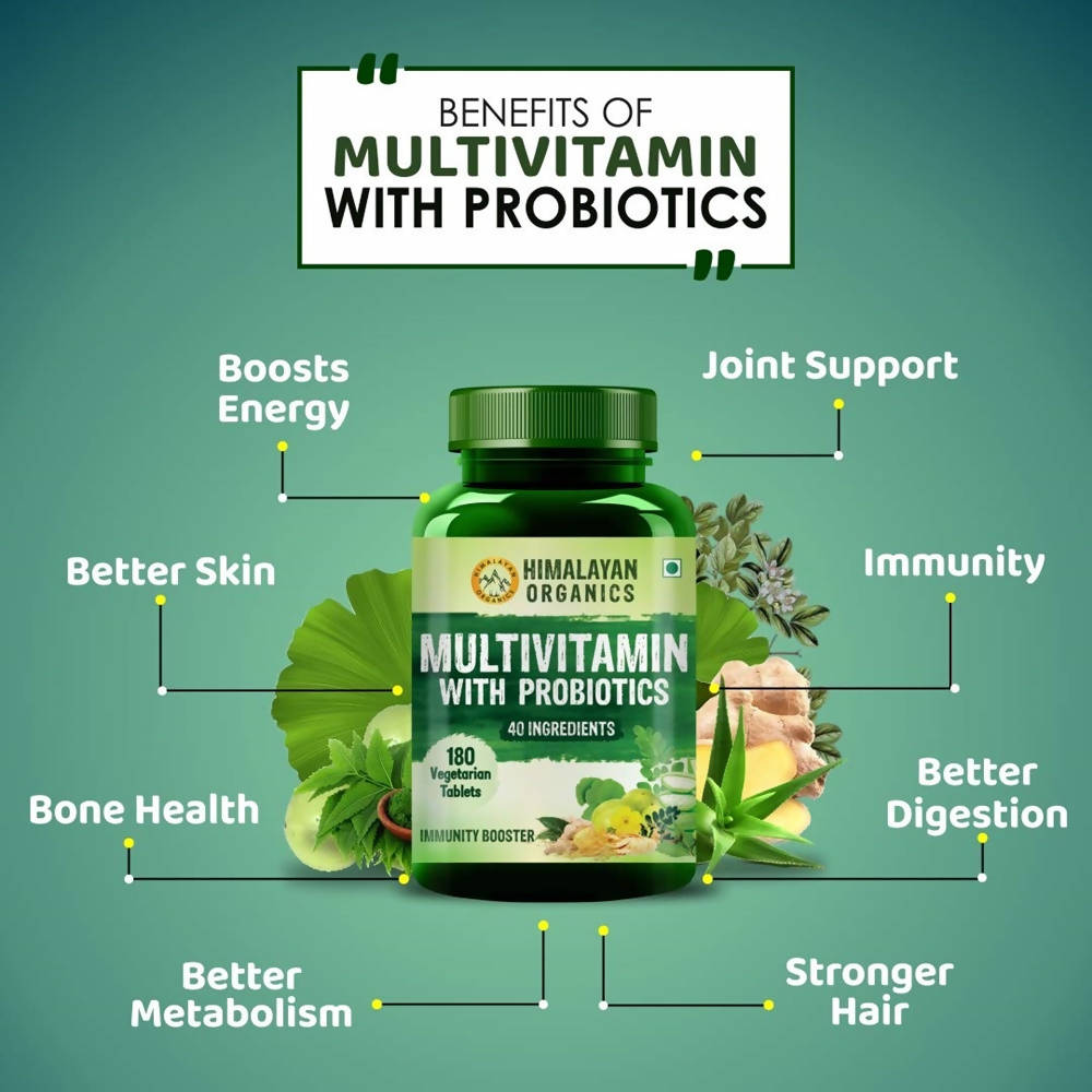 Himalayan Organics Immunity Multivitamin with Probiotics Tablets | Grocsy