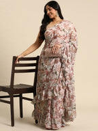 Ahalyaa Women's Traditional wear Saree - Pink | Grocsy