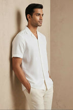 Terra — White Linen Shirt by Hilo Design | Grocsy