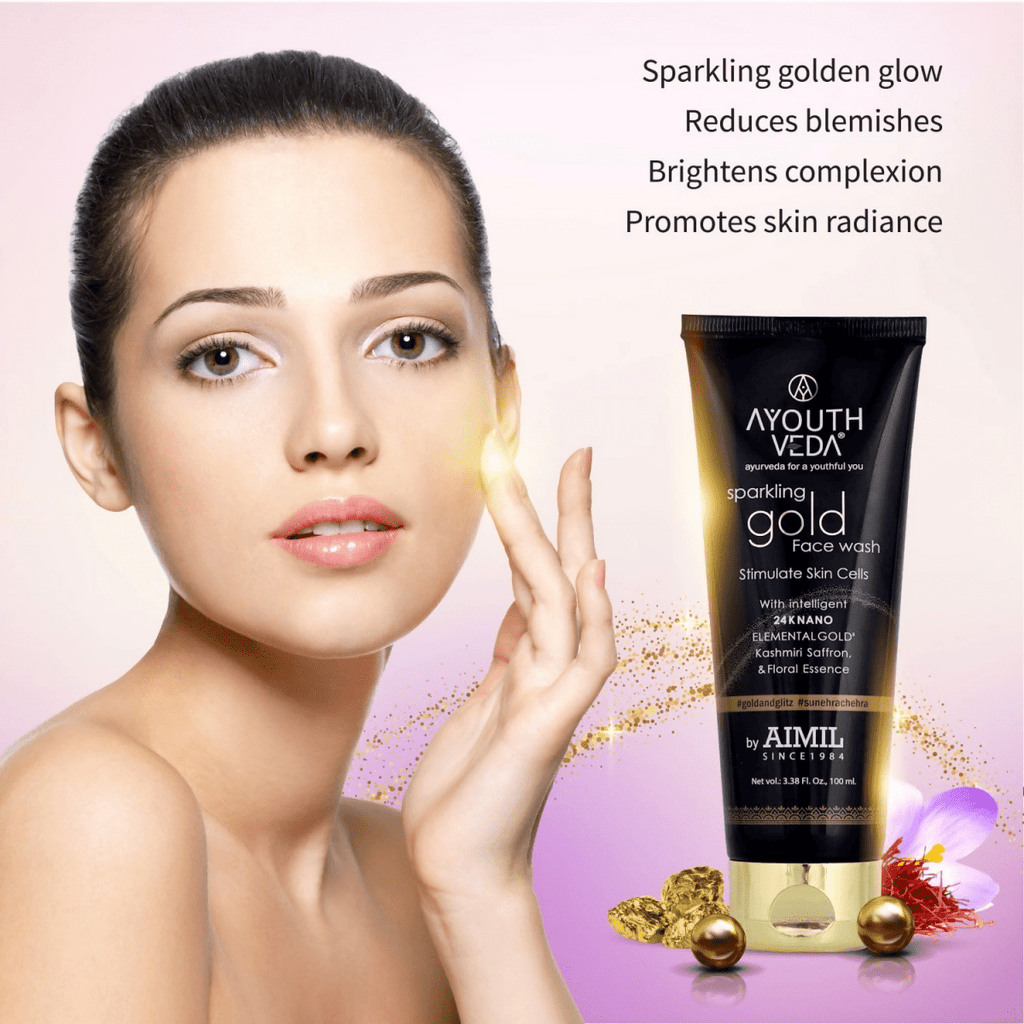 Ayouthveda Sparkling Gold Face Wash | Grocsy