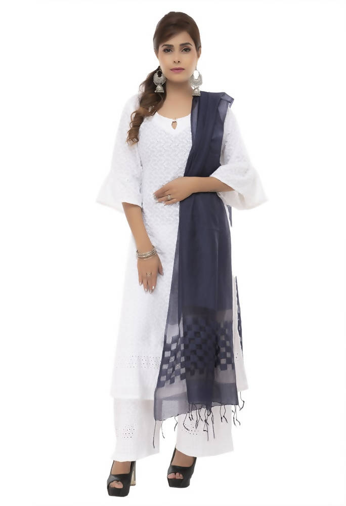 Mominos Fashion Navy Blue Buta Cut Dupatta | Grocsy