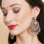 Pearl Silver Plated Earrings- Ruby Raang