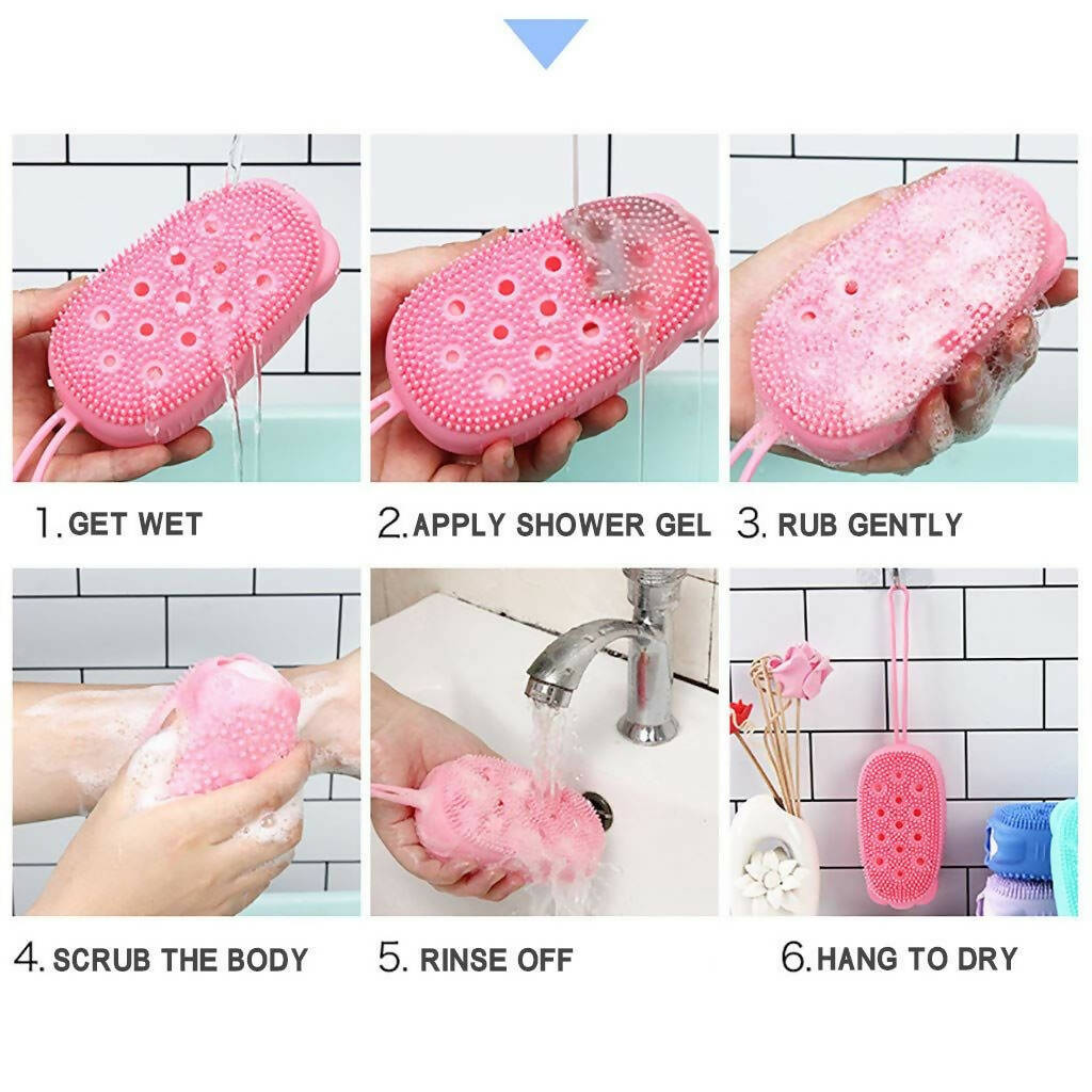 Favon Silicon Bubble Bath SPA Super Soft Body Scrubing Brush | Grocsy