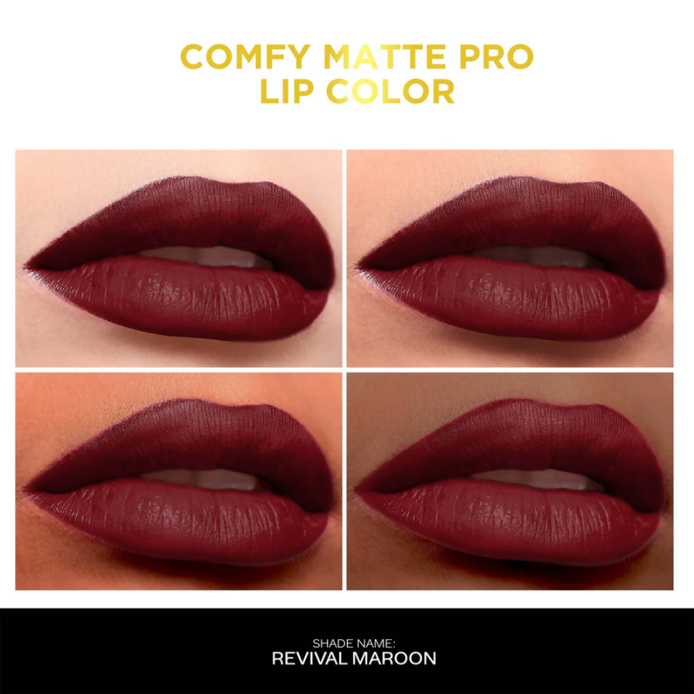 Faces Canada Comfy Matte Pro Liquid Lipstick - Revival Maroon 14 | Grocsy