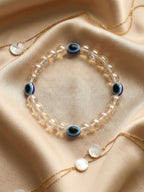 NVR White Crystal Evil Eye Bracelet for Men & Women | Grocsy