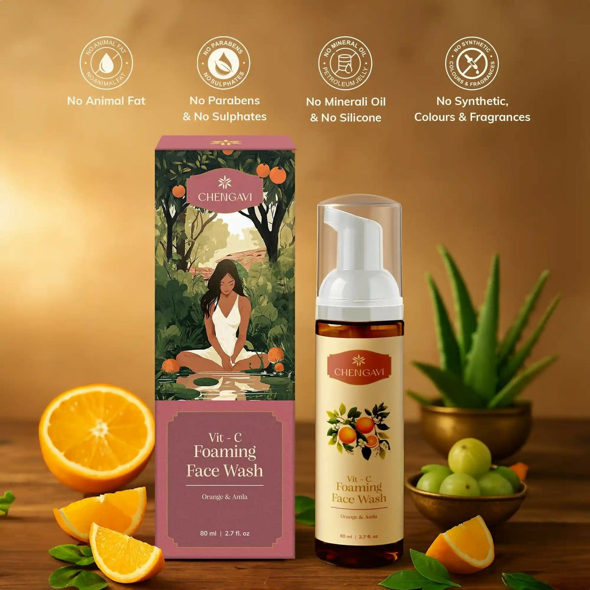 Chengavi Vit - C Foaming Face Wash | Grocsy