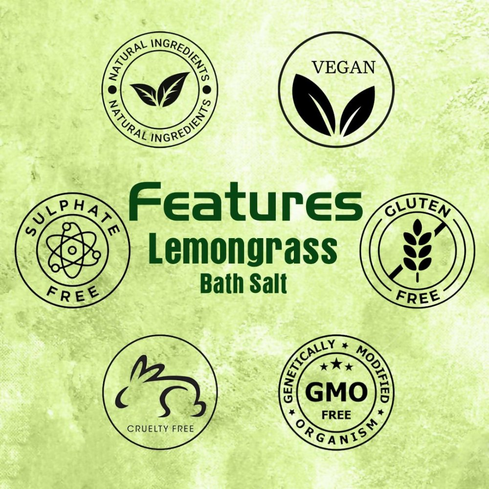 VedicAyurveda Lemongrass Bath Salt | Grocsy