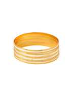 NVR Women's Set of 4 Gold-Polished Traditional Bangles | Grocsy