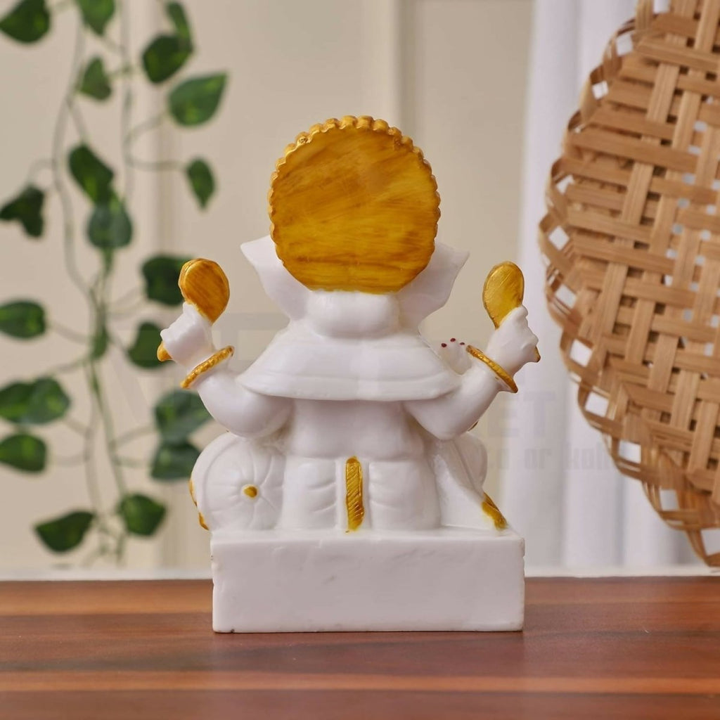 Apnimarket Marble Dust Ganesh Idol | Grocsy
